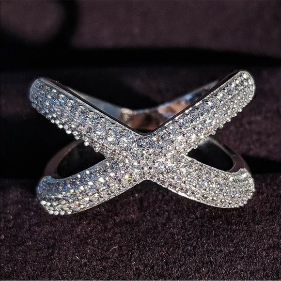 Infinity Women White Sapphire 925 Silver - Picture 3 of 6